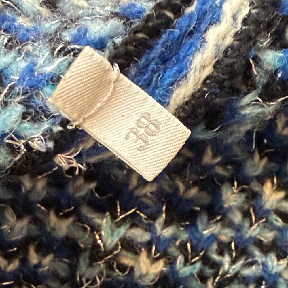 Miu Miu Blue and Black Geometric Knit Cardigan - Picture 6 of 6